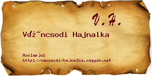 Váncsodi Hajnalka névjegykártya